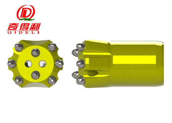 Φ40mm 8 Buttons Taper Button Bit , Super Hard Rock Carbide Button Bits Degree 7° / 11° / 12°